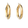 Links Gold Plated Loop Earrings 3 cm